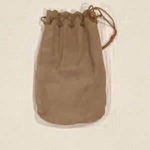 USED GUCCI SUEDE DRAWSTRING WINE BAG